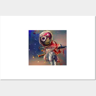 Zombie Astronaut Posters and Art